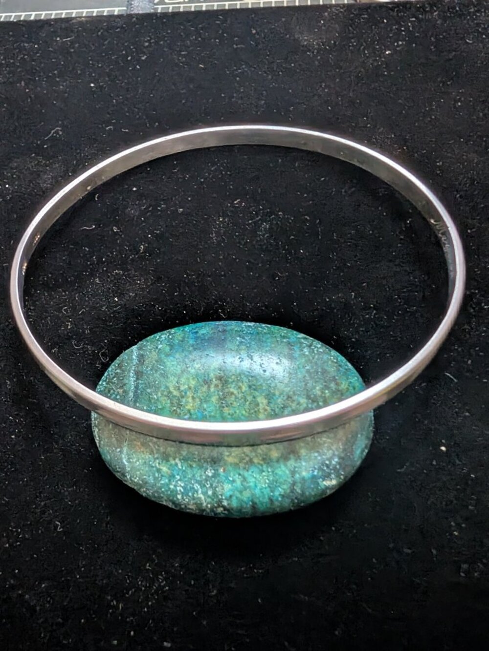 Vintage Sterling Silver Bangle Bracelet 2.75"